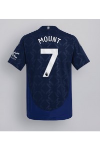 Manchester United Mason Mount #7 Jalkapallovaatteet Vieraspaita 2024-25 Lyhythihainen